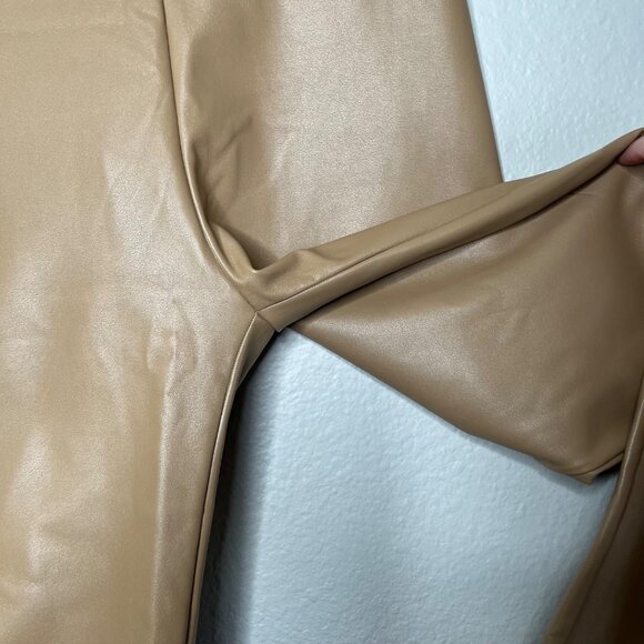 Wolford Womens Camel Brown Faux Leather Leggings EU 38 UK 10 USA 8 - Picture 7 of 11